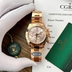 Rolex Daytona 116505-0017 “Sundust Dial” with Baguette-Diamond Index Replica Clean Factory 40mm