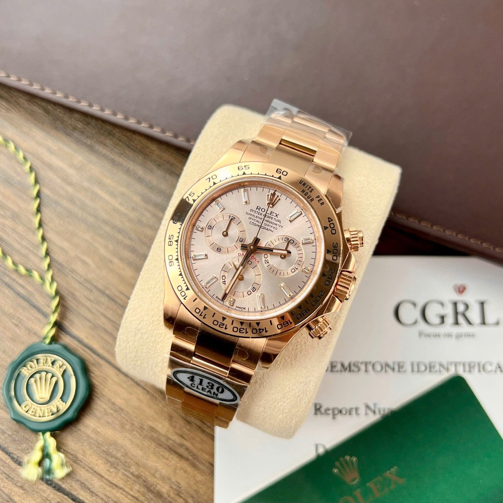Rolex Daytona 116505-0017 “Sundust Dial” with Baguette-Diamond Index Replica Clean Factory 40mm - 图片 2