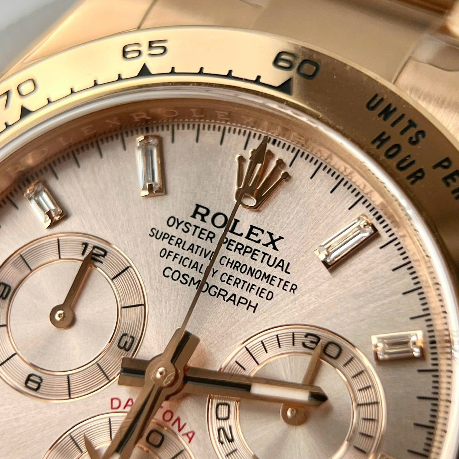 Rolex Daytona 116505-0017 “Sundust Dial” with Baguette-Diamond Index Replica Clean Factory 40mm - 图片 5
