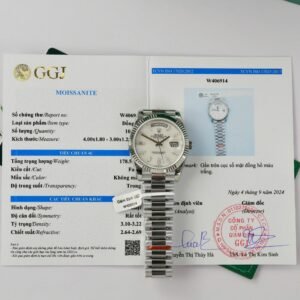 Rolex Day-Date 228239 MOP Dial Baguette Moissanite Index GMF V3 Best Replica 40mm