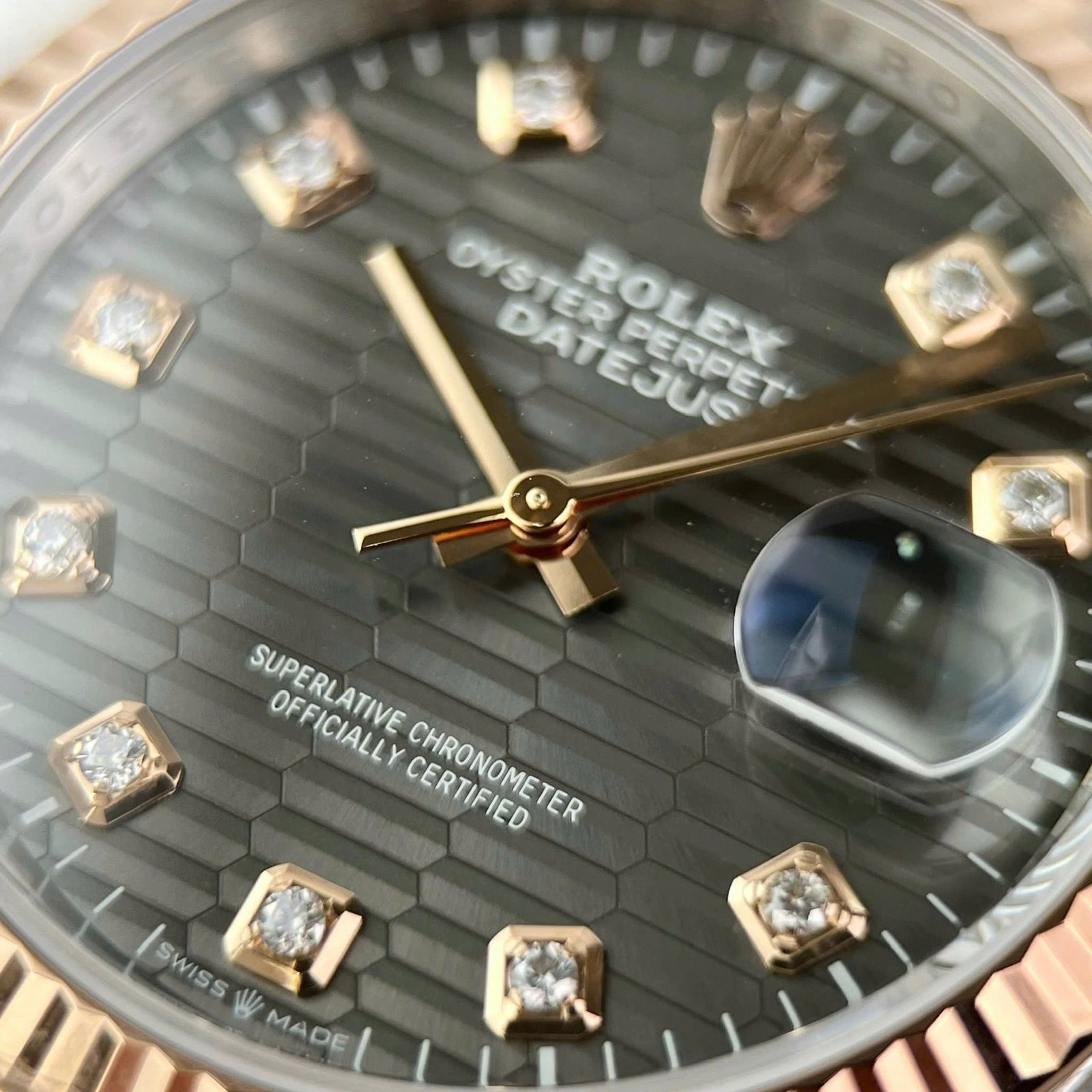 Rolex Datejust 126231 Two Tone Grey Motif Diamond Dial Jubilee 1:1 Best Replica VSF 36mm - 图片 4