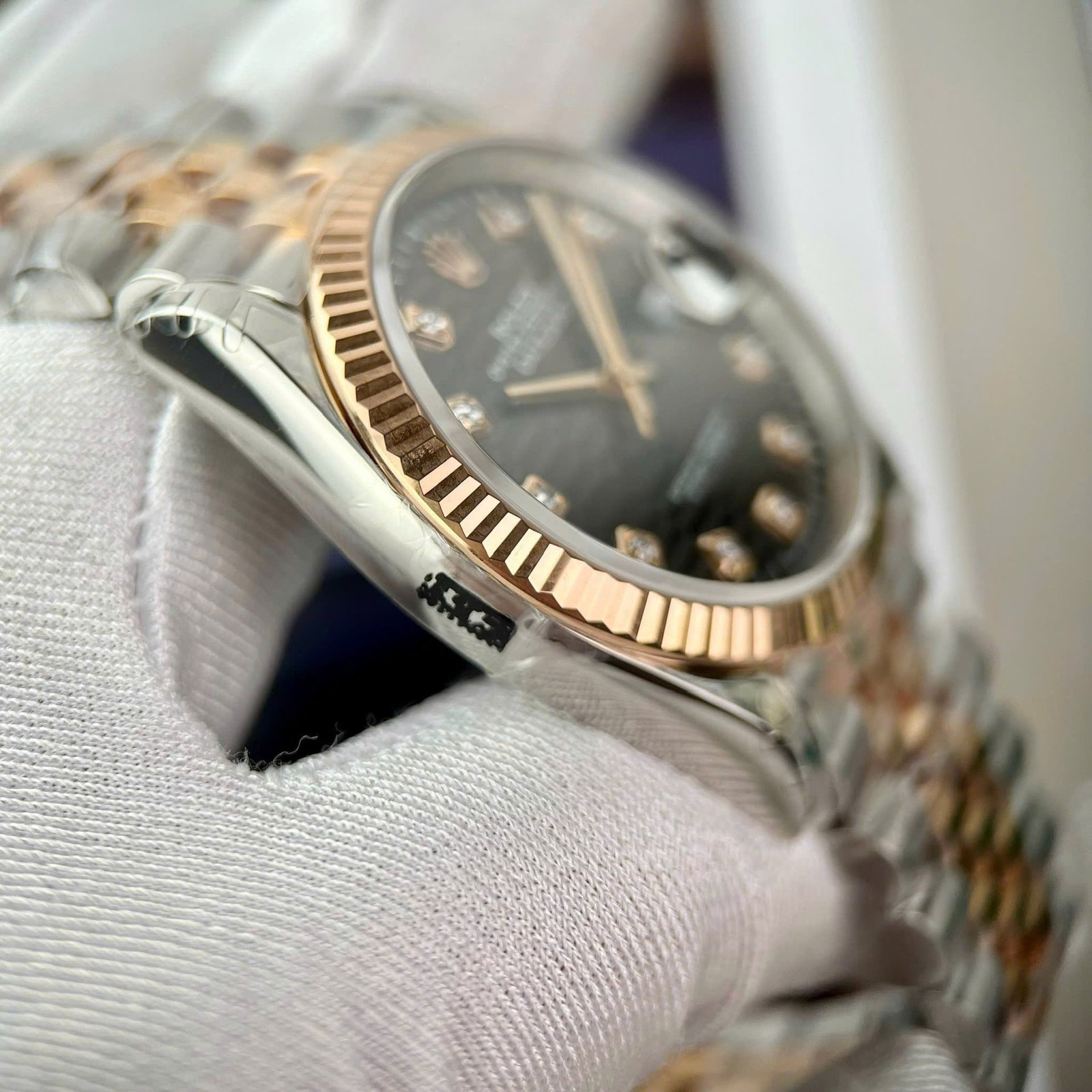 Rolex Datejust 126231 Two Tone Grey Motif Diamond Dial Jubilee 1:1 Best Replica VSF 36mm - 图片 7