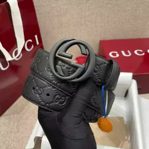 GUCCI BELT WITH INTERLOCKING G BUCKLE 4CM - B108
