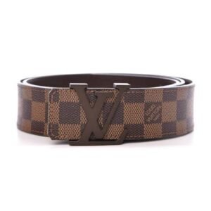 LOUIS VUITTON DAMIER EBENE LV INITIALES BELT - B31