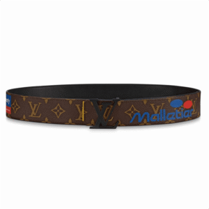 LOUIS VUITTON LV INITIALES BELT MONOGRAM LOGO STORY 40MM BROWN - B129