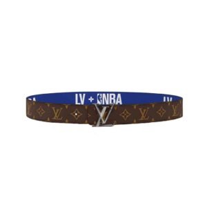 LOUIS VUITTON X NBA 3 STEPS 40MM REVERSIBLE MONOGRAM CANVAS BELT - B100