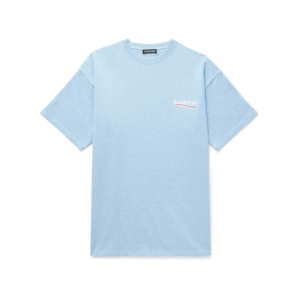 BALENCIAGA OVERSIZED LOGO-PRINT SLUB COTTON-JERSEY T-SHIRT – BB36