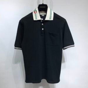 Cotton piquet polo with Interlocking G - GC40