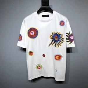 LV x YK EMBROIDERED FACES T-SHIRT - LV17