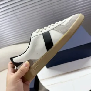 DIOR B01 MATCHPOINT SNEAKERS UNISEX SUEDE AND SMOOTH CALFSKIN GREY/WHITE – CD180