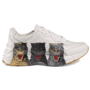 GUCCI RHYTON LEATHER SNEAKER WITH TIGERS
