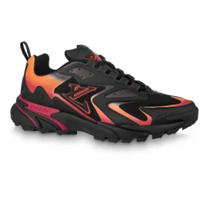 LOUIS VUITTON RUNNER TATIC SNEAKERS IN BLACK AND ORANGE – LSVT347