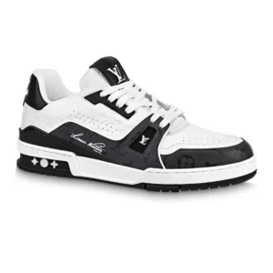 LOUIS VUITTON TRAINE SNEAKERS IN WHITE AND BLACK – LSVT382