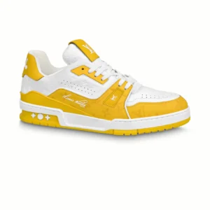 LOUIS VUITTON TRAINE SNEAKERS IN WHITE AND YELLOW – LSVT384