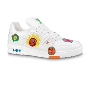 LOUIS VUITTON X YAYOI KUSAMA LV TRAINER SNEAKER IN WHITE – LSVT352